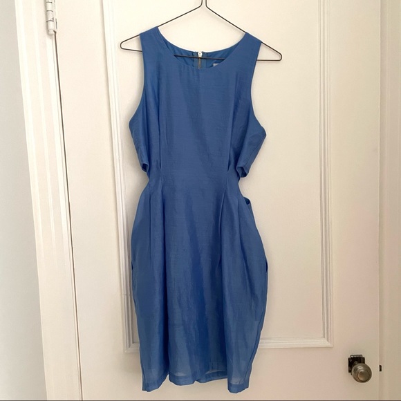 Blue Cut-Out Dress - Picture 3 of 4